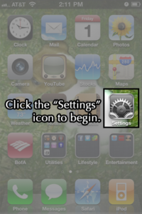 From the Home screen, choose Settings