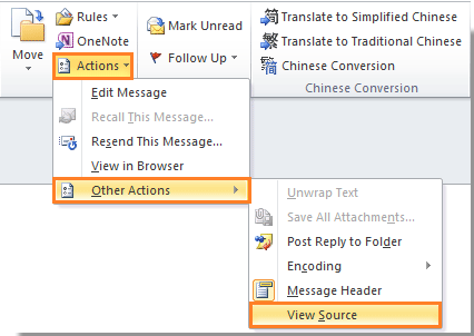 How to Access an Email Message Source in Outlook.com