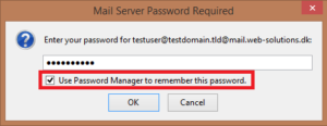 Type your e-mail password. This will change your password for incoming messages.