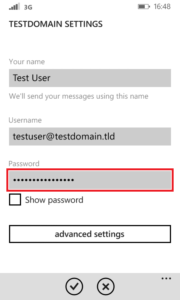 Replace your old password with new one in "Password" field.