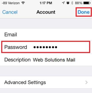 Tap on "Password" field, delete old password and type new one.