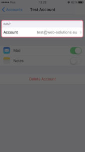 Tap Next to save the entered information. Your iPhone will then verify your account information.