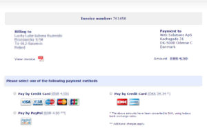 Confirm the billing details, and select the payment method you prefer